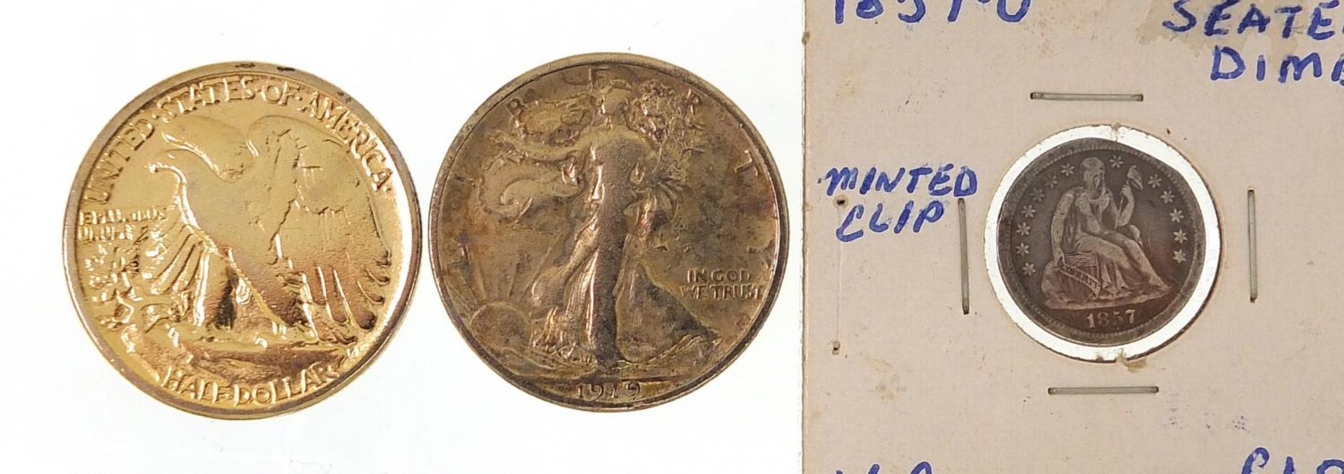 19th century and later American coinage including 1857 one dime, 1922 dollar and three half dollars, - Image 5 of 6