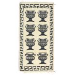 Rectangular Greek design rug, 127cm x 67cm