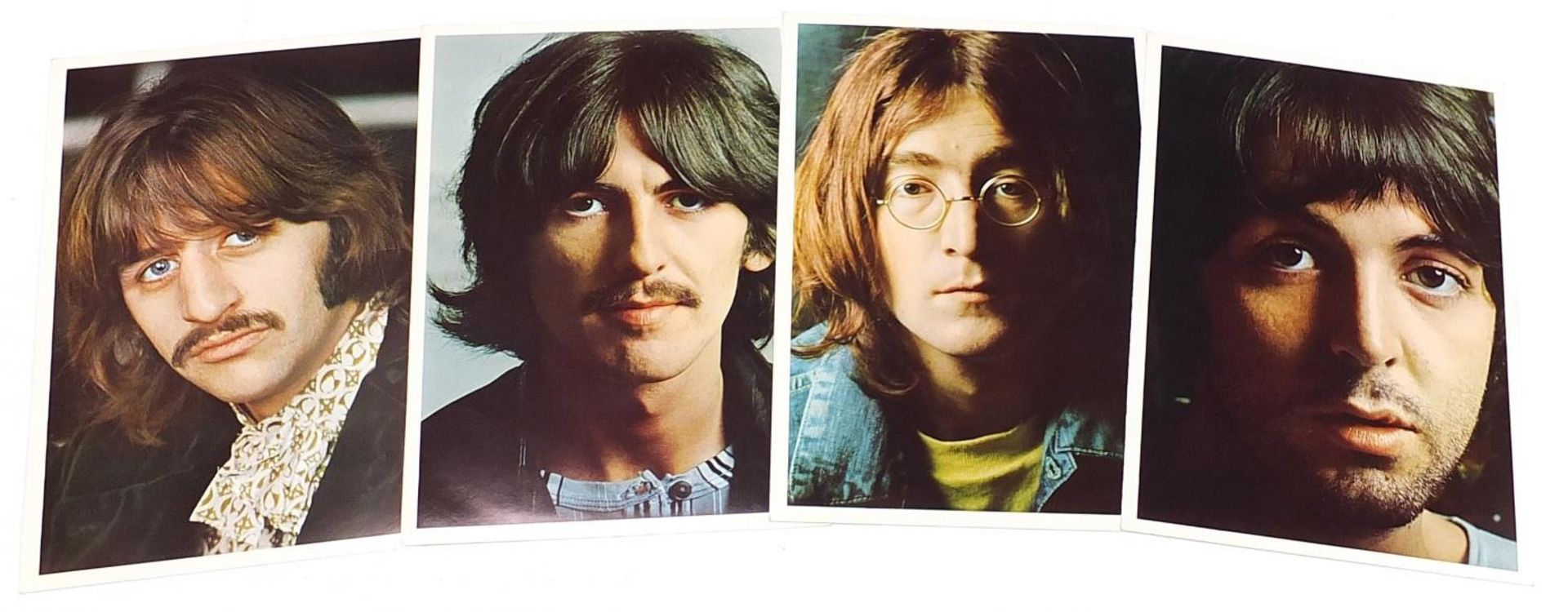 Four White Album vinyl LP records by The Beatles with posters and photographs comprising numbers - Image 9 of 17