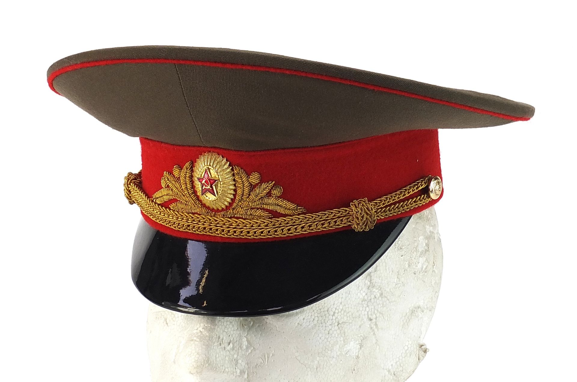 Russian military interest visor cap with insignia