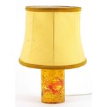 1970's lucite table lamp, 13cm high excluding the fitting