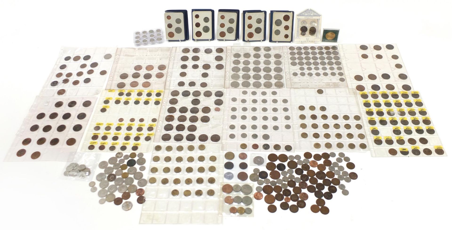 Antique and later British and world coinage including pennies and half crowns