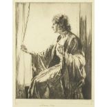 Arthur Ralph Middleton Todd - The Listener, pencil signed drypoint etching, G Bennett, Wimbledon