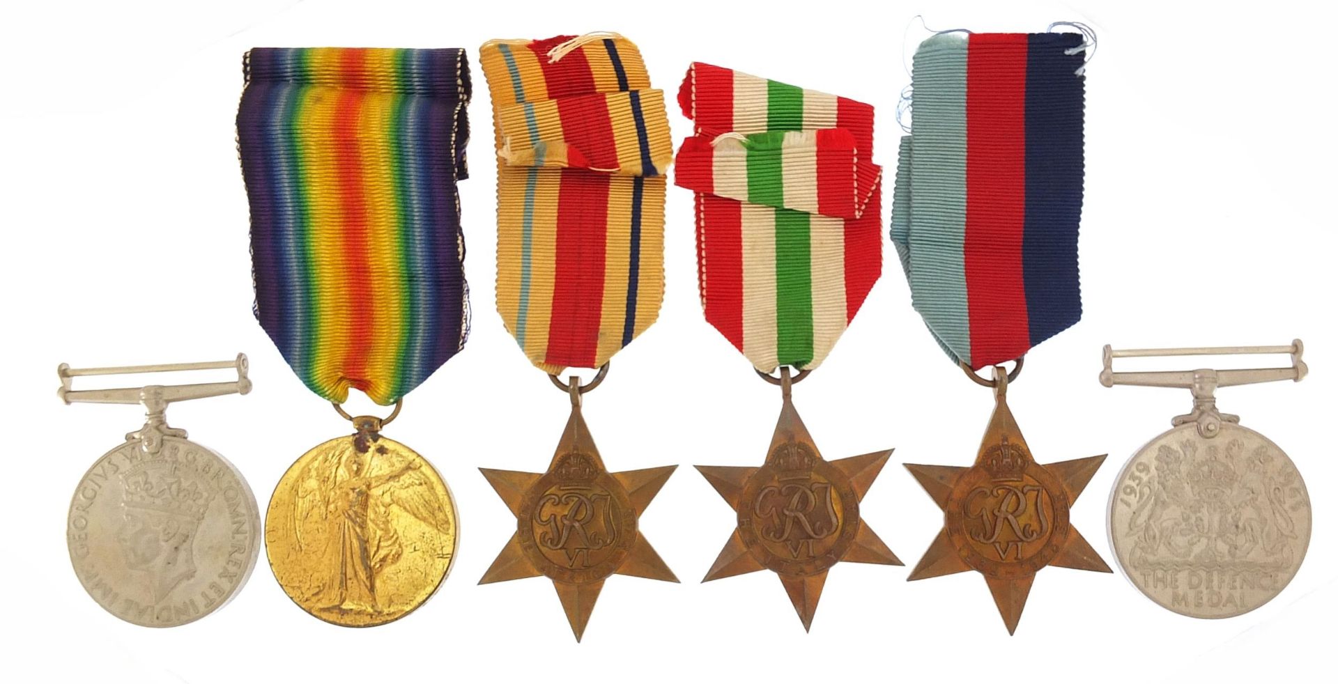 British military World War I and World War II six medal group including Victory medal awarded to - Bild 2 aus 4