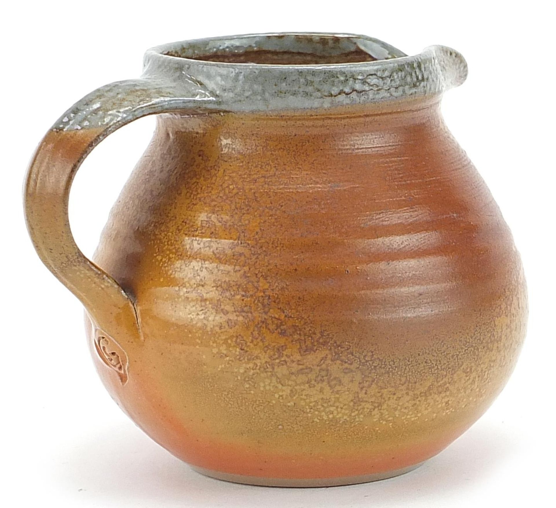 Guy Sydenham for Quay, studio pottery jug, impressed mark to the handle, 9.5cm high - Image 2 of 4