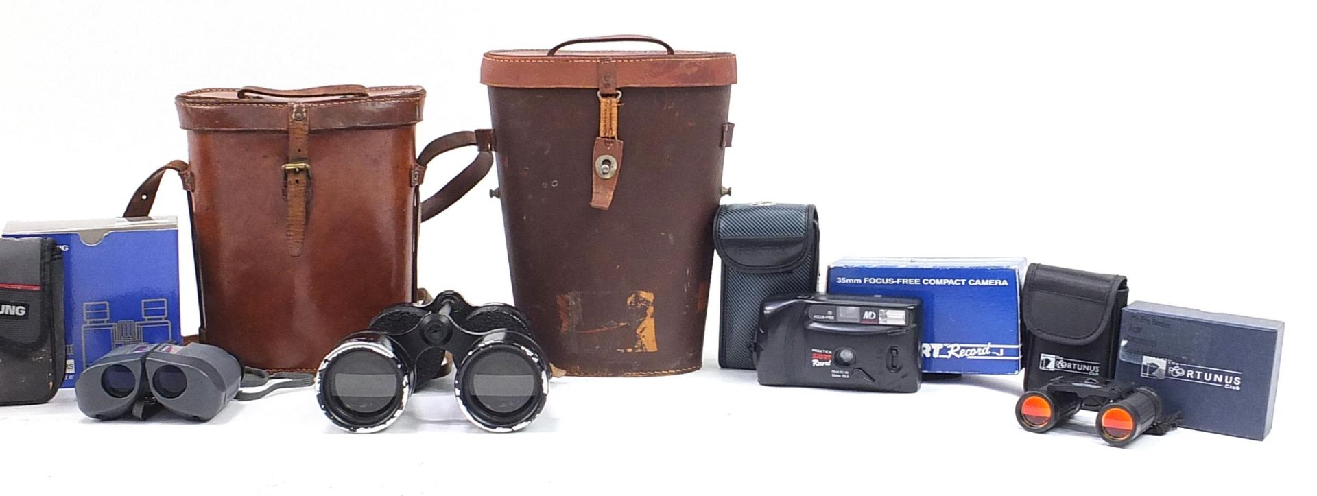 Cameras, binoculars and accessories including World War II Binoprism No 5 with leather case and - Image 3 of 3