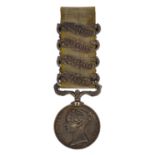 Victorian British military Crimea medal awarded to PTE.J.POTBURY.COLDM.GDS with four bars comprising