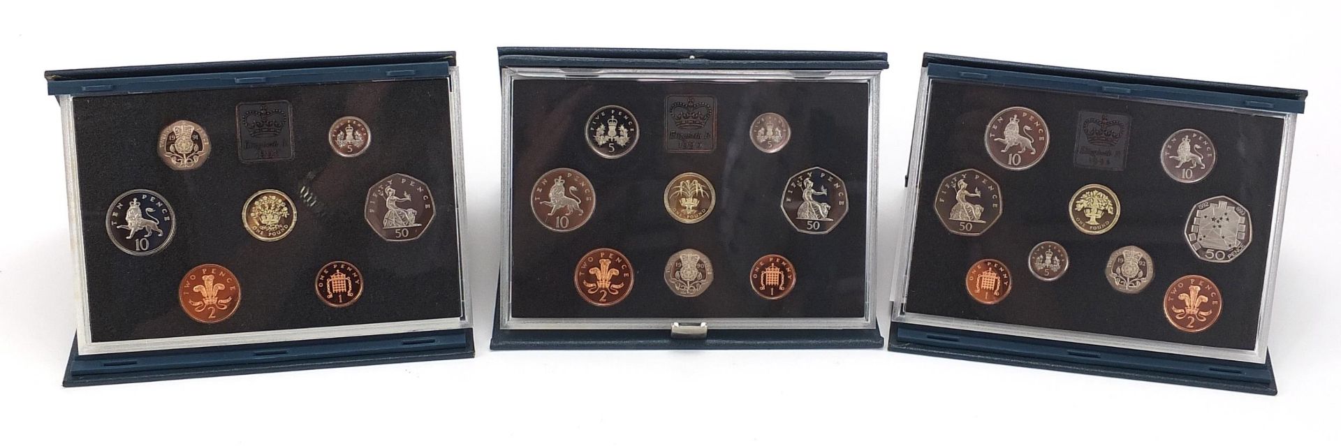 Three United Kingdom proof coin collections comprising 1990, 1991 and 1992 - Bild 2 aus 7