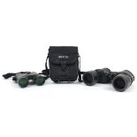 Two pairs of binoculars including Carl Zeiss Jena Dodecarem 12 x 50 B and one other with Opticron