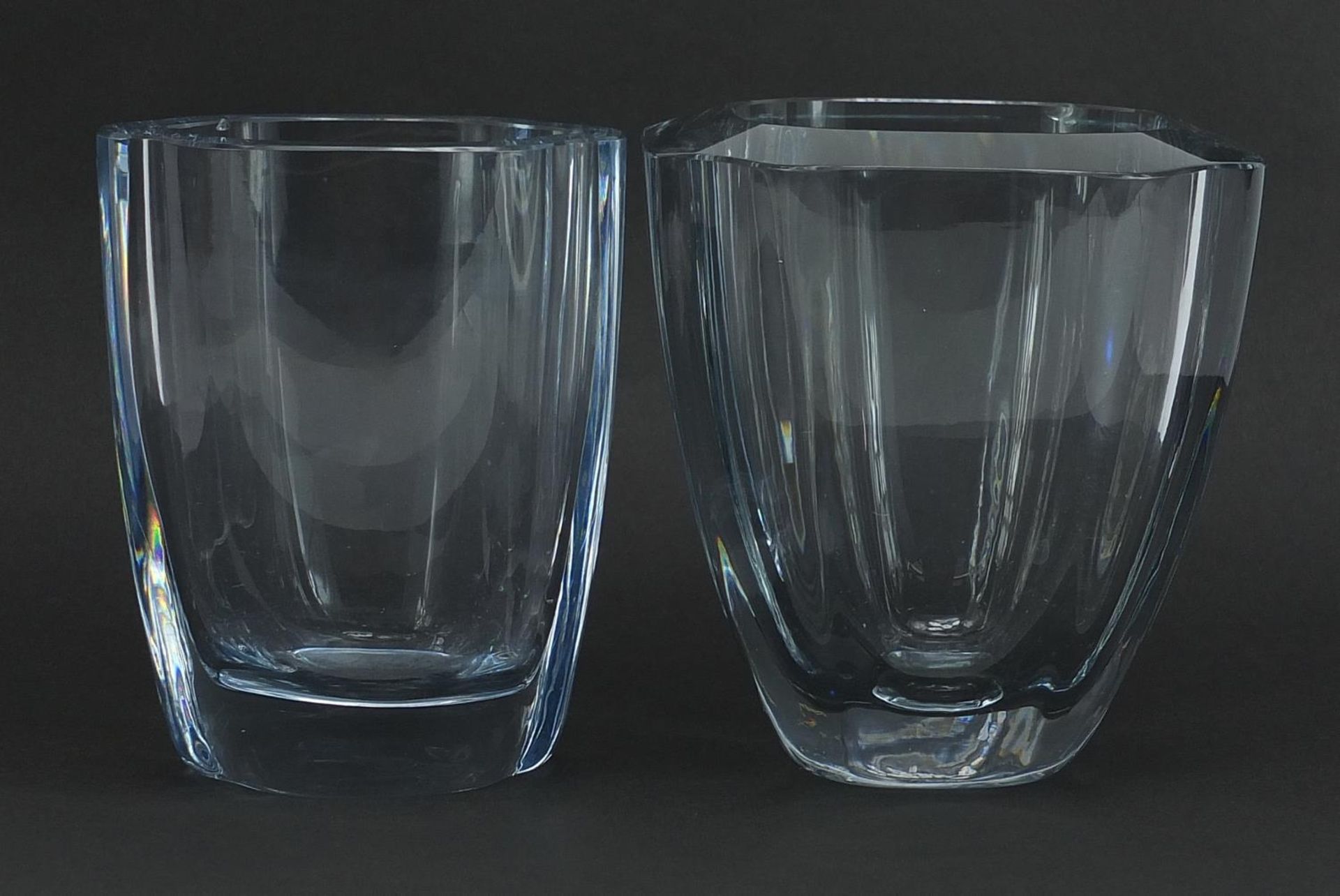 Stromberg, two Scandinavian pale blue glass vases, the largest 14.5cm high - Image 2 of 7