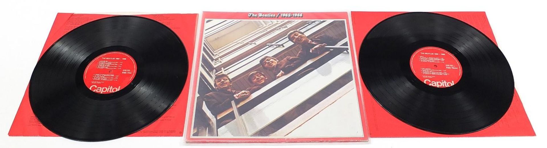 Nine The Beatles 1962-1966 vinyl LP records including Special Double Album set and red vinyl - Image 17 of 20