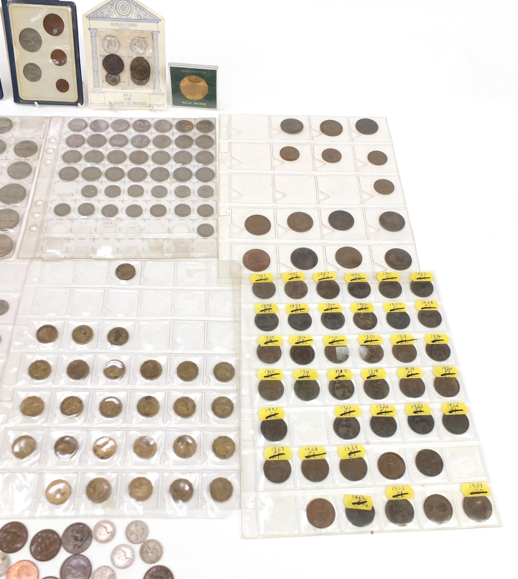 Antique and later British and world coinage including pennies and half crowns - Image 7 of 17