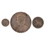Early 19th century and later coinage and medals comprising William IV 1834 1½, 1901 Hong Kong ten