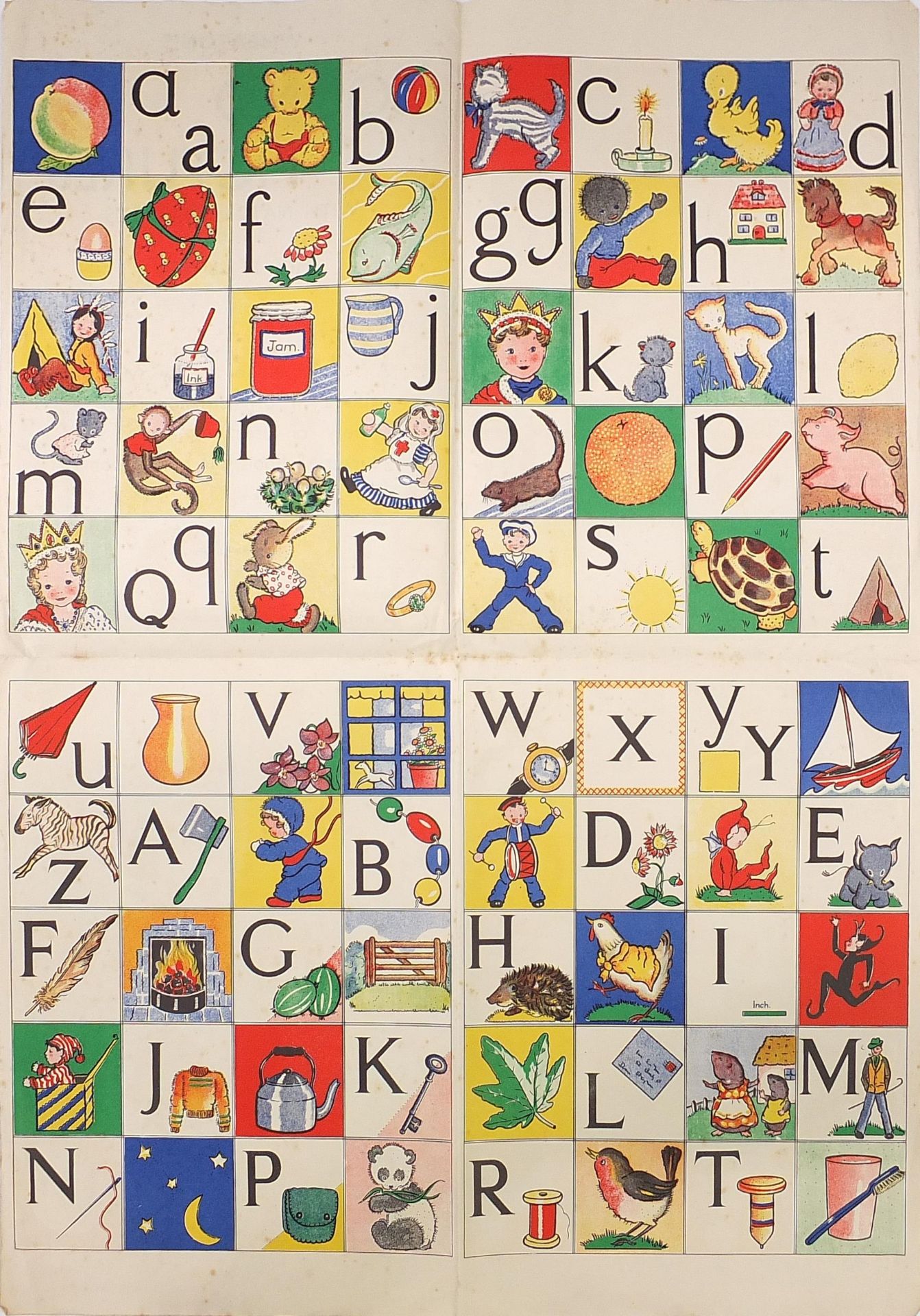 Vintage child's educational posters including Wheaton's Nursery Symbols designed by Mollie Clarke - Bild 3 aus 3