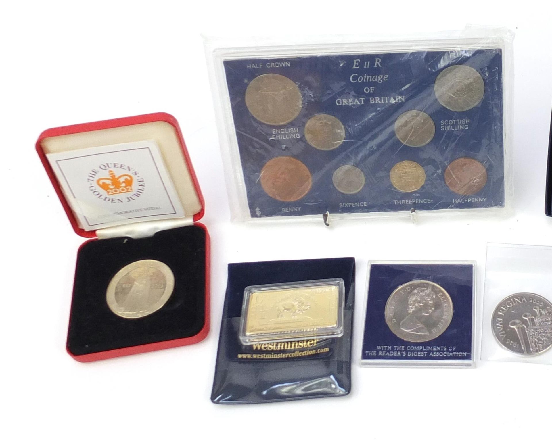 British commemorative coinage and tokens including five pound coins and Queen's Golden Jubilee - Image 2 of 7
