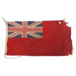 Rowing interest ensign flag, possibly from St John's College, Oxford University, with Captain O M