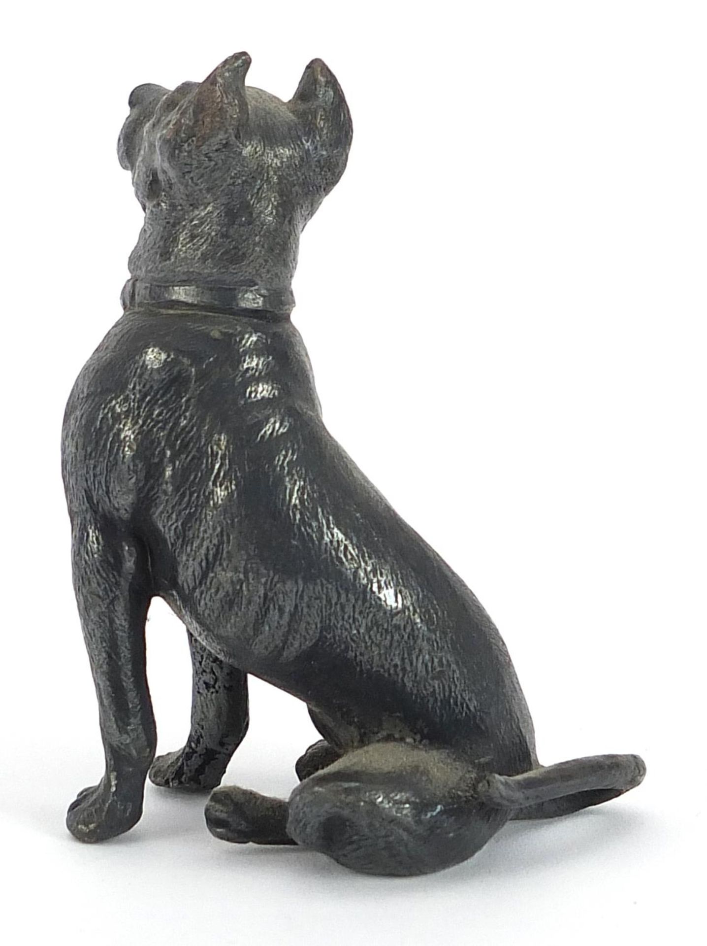 WMF, German silver plated model of a seated dog, 7.5cm high - Image 2 of 4
