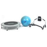 V Fit exercise equipment comprising trampoline, exercise ball and sit up machine
