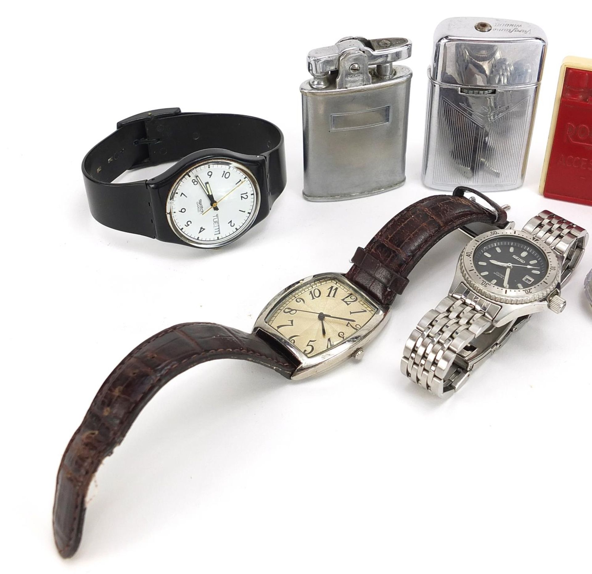 Vintage and later wristwatches and pocket lighters including two Swatch wristwatches and Ronson - Image 2 of 4