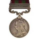 Victorian British military India 1895 General Service medal with Punjab Frontier 1897-98 bar awarded