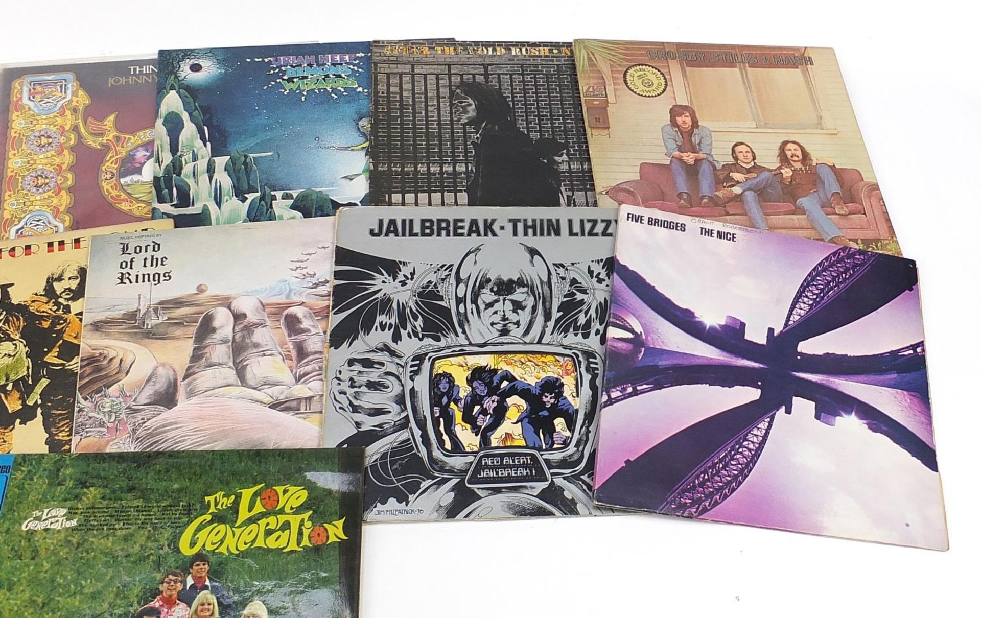 Vinyl LP records including Buffalo Springfield on Atlantic Mono 587070, Thin Lizzy, Uriah Heap, Neil - Image 4 of 4