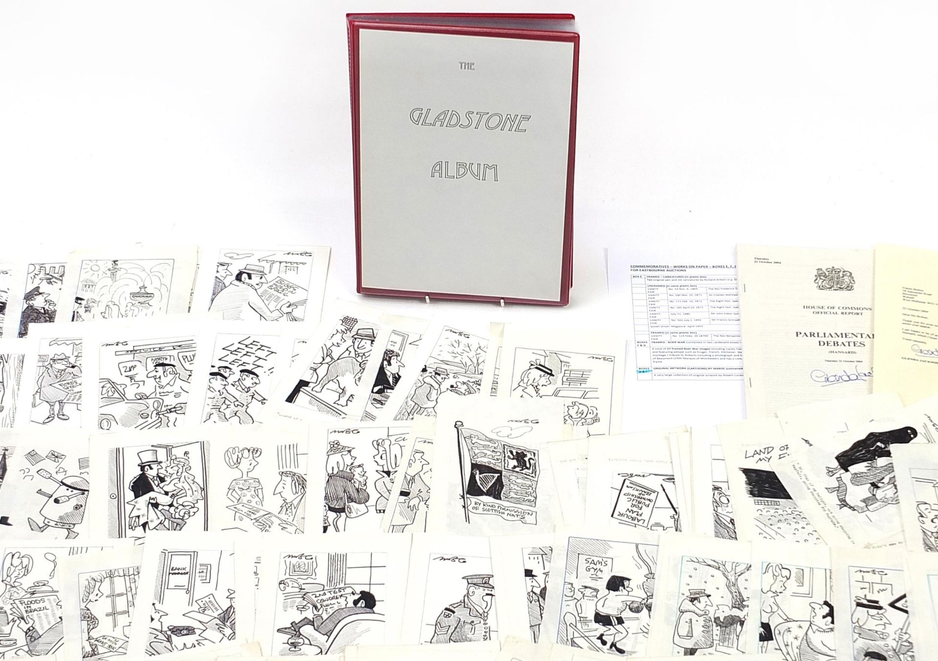 Robert Coram - Extensive collection of original cartoon ink illustrations, most with annotations, - Bild 4 aus 11