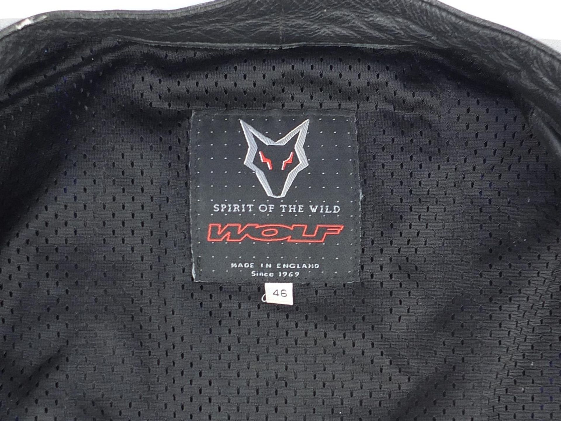 Wolf, Spirit of the Wild leather motorcycle jacket, size 46 - Image 3 of 4
