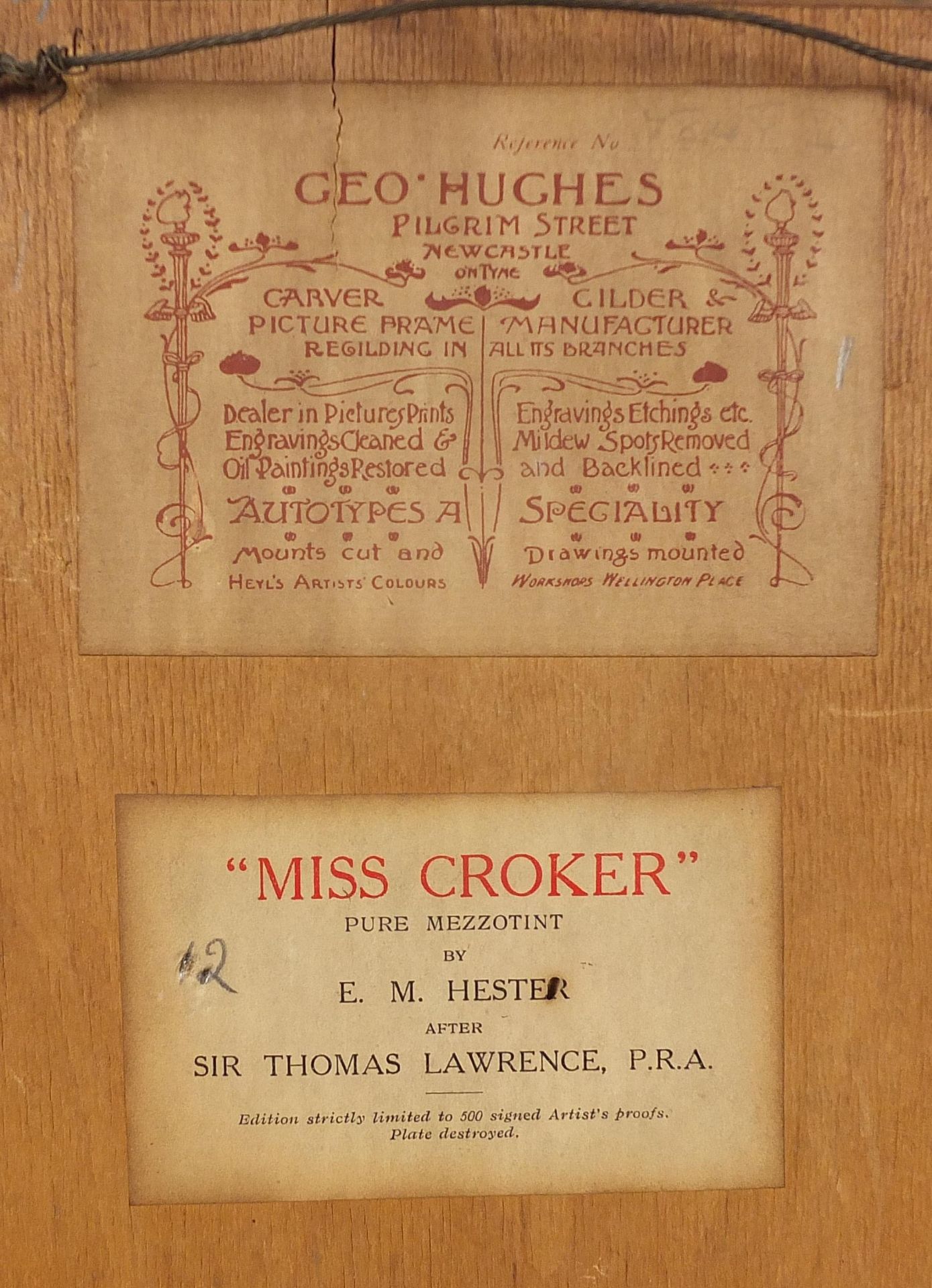 E M Hester - Miss Byng and Miss Crocker, pair of pencil signed mezzotints in colour, one after Sir - Image 11 of 11