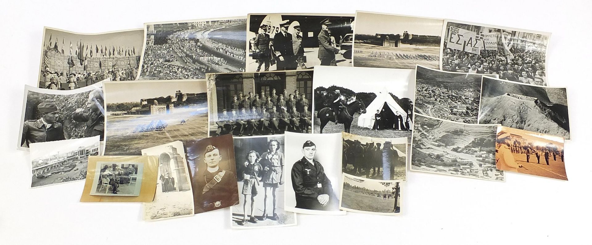 Military interest black and white photographs, some with Royal Air Force copyright stamped to the