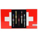 Swatch, The Swatch Swiss Collection box set of five wristwatches