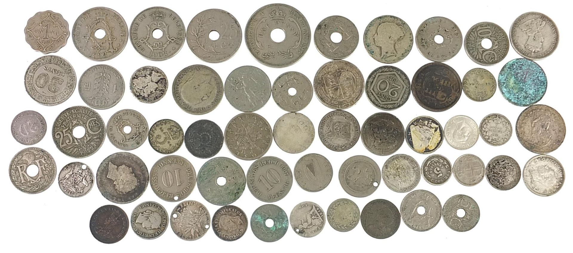 Collection of 19th century and later British and foreign coinage, some silver, 185g