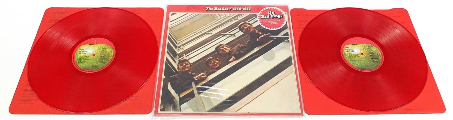Nine The Beatles 1962-1966 vinyl LP records including Special Double Album set and red vinyl - Image 19 of 20