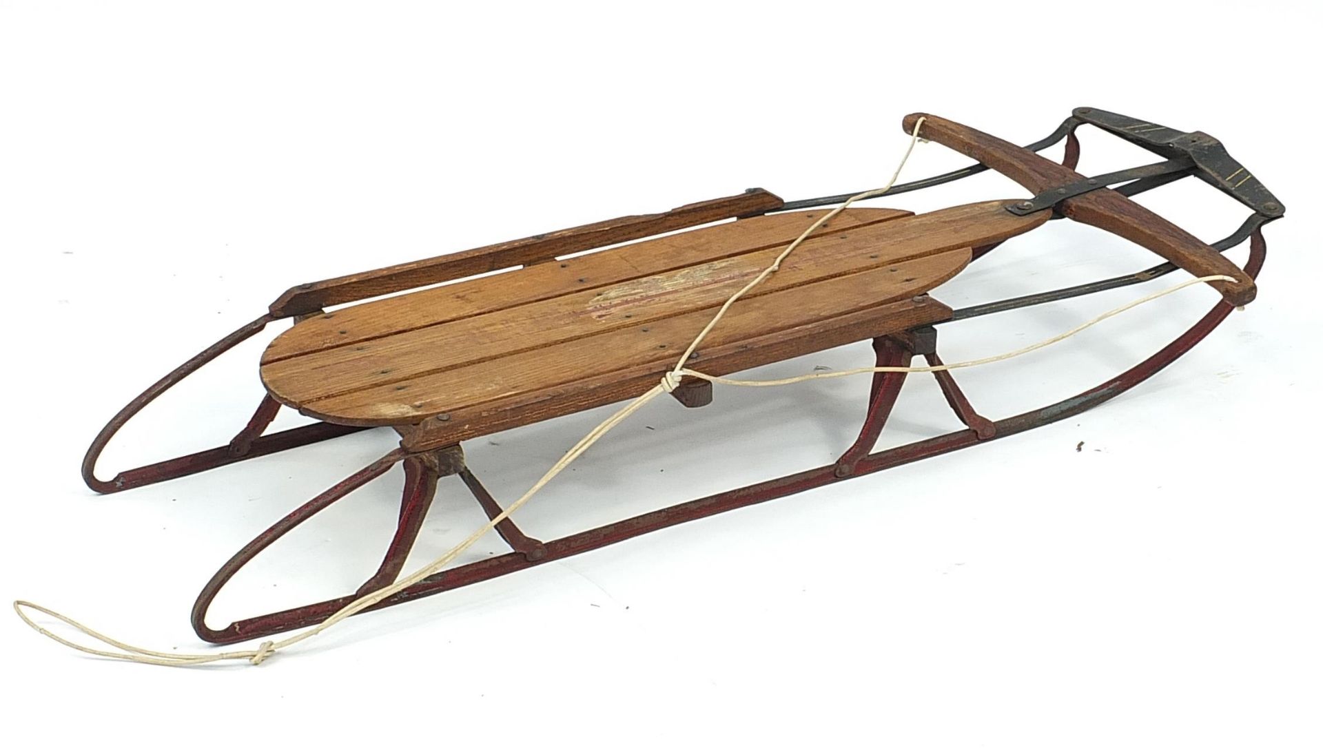 Vintage Flexible Flier no 44 sled by S L Allen & Co, 114cm in length - Image 2 of 3