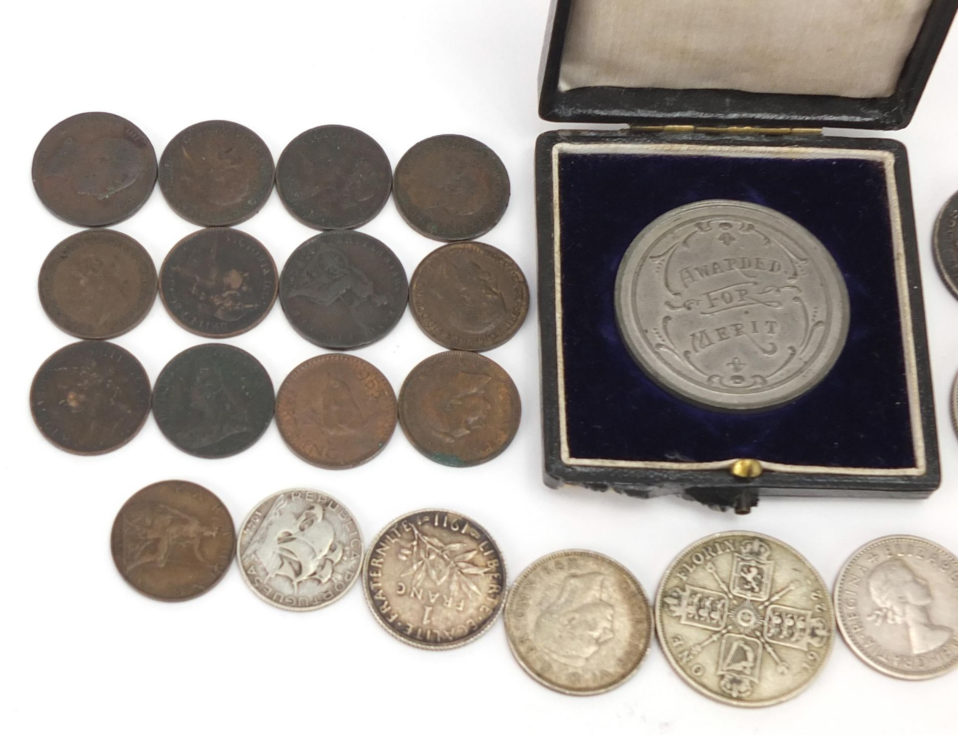 Antique and later coinage and tokens, some silver including hammered groat, Victorian farthings - Image 2 of 4