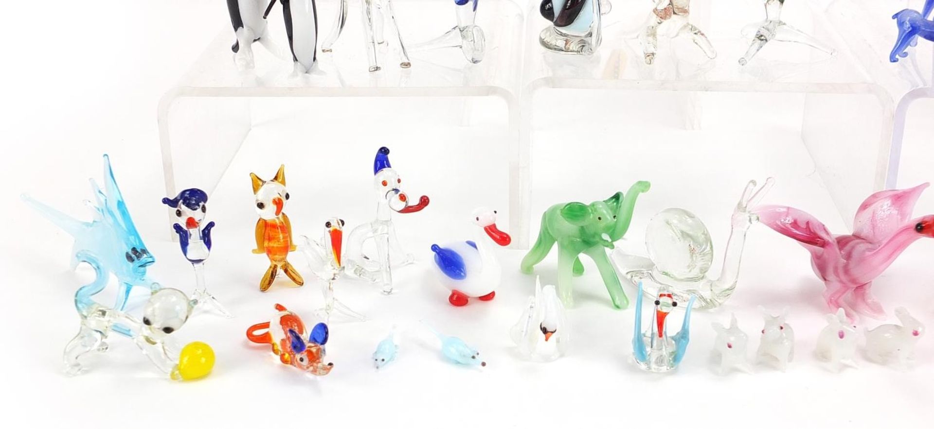 Collection of Murano style colourful glass animals, the largest 11cm in length - Image 4 of 5