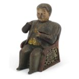 19th century American political interest cast iron Tammany Bank money box in the form of William