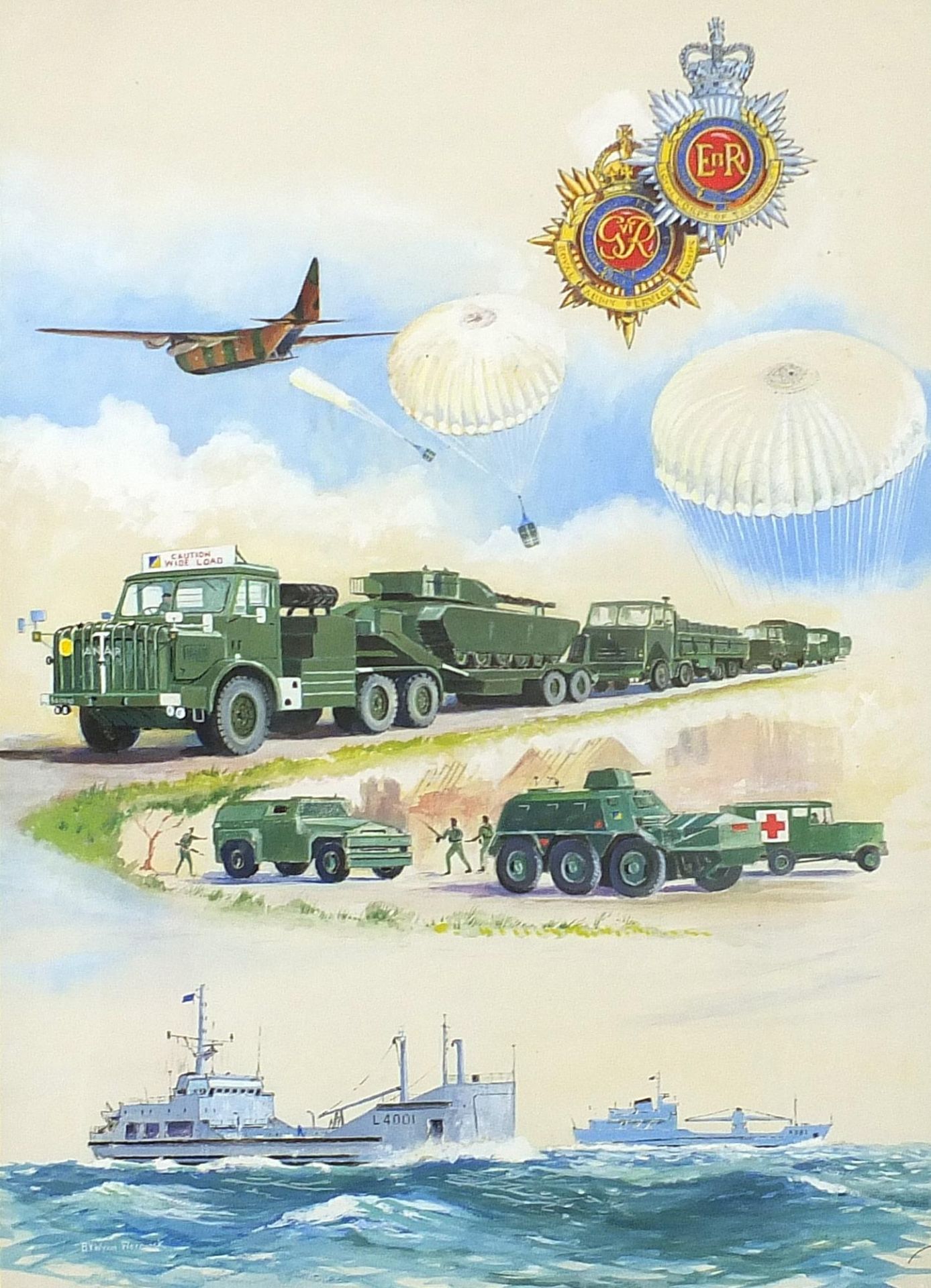 Bill Wynn Werninck - The Story of the RASC and RCT, 1945-1982, military interest mixed media,