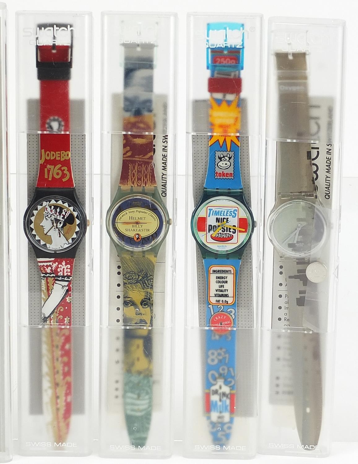 Swatch, eight Swatch wristwatches with cases including Billy Shake and Stir, Nice Popsies and Jodebo - Image 3 of 3