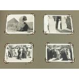 Good collection of 1930s black and white photographs relating to Egypt arranged in an album,