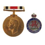 George VI Special Constabulary Faithful Service medal and Glamorgan Special Constable enamelled