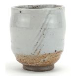 Aki Moriuchi, (Japanese b.1947) studio pottery Yunomi tea bowl, 9cm high