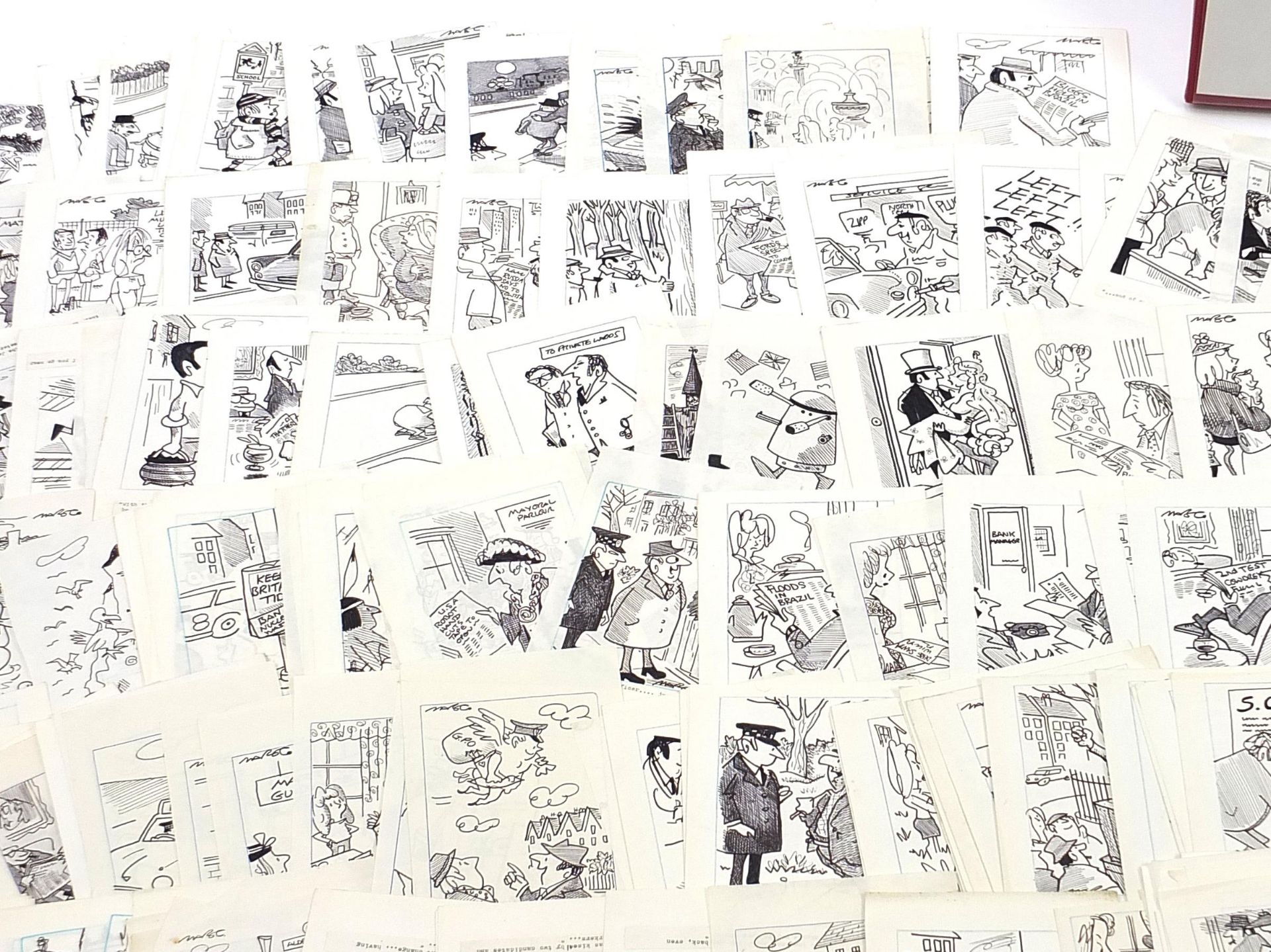 Robert Coram - Extensive collection of original cartoon ink illustrations, most with annotations, - Bild 3 aus 11