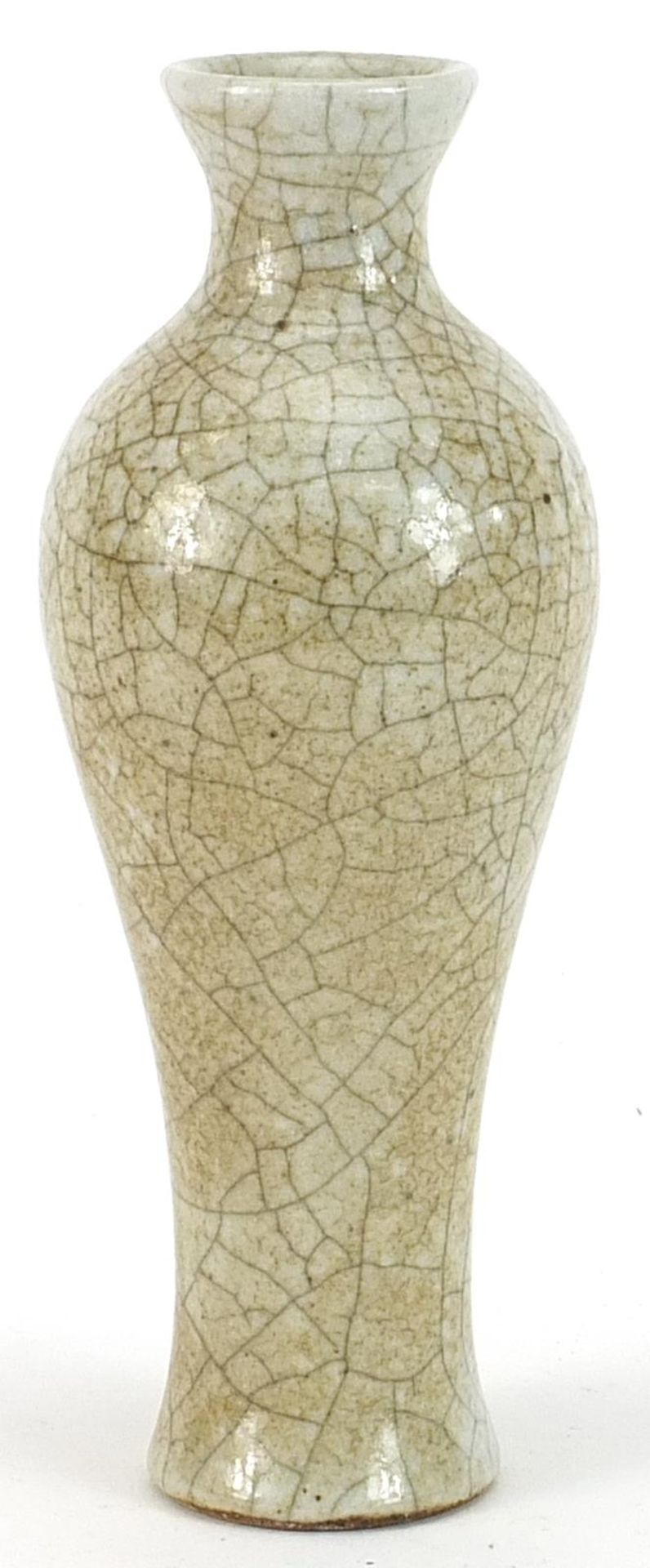 Chinese Ge ware type baluster vase, 18.5cm high