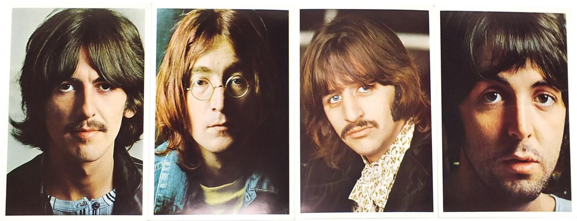 Four White Album vinyl LP records by The Beatles with posters and photographs comprising numbers - Image 5 of 17