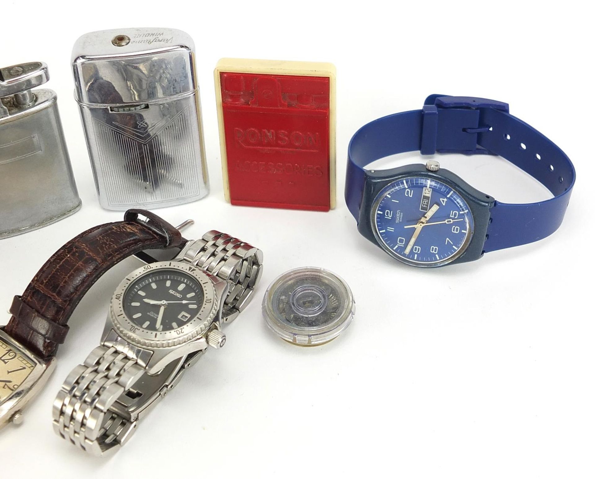 Vintage and later wristwatches and pocket lighters including two Swatch wristwatches and Ronson - Image 3 of 4