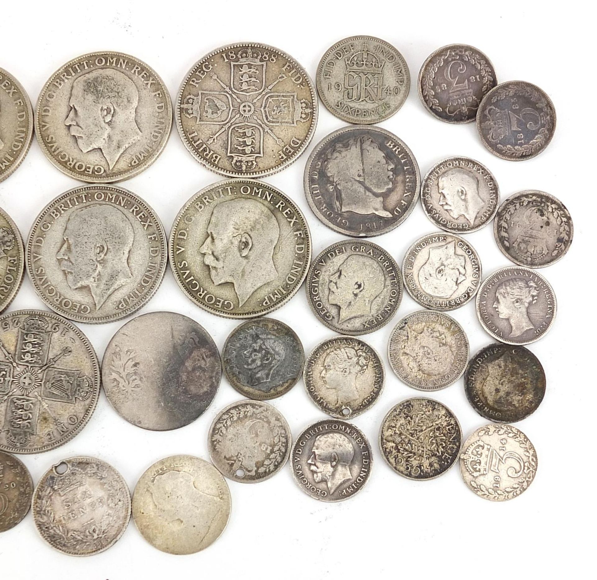 Victorian and later British coinage including florins, shillings and sixpences, 200g - Image 3 of 3