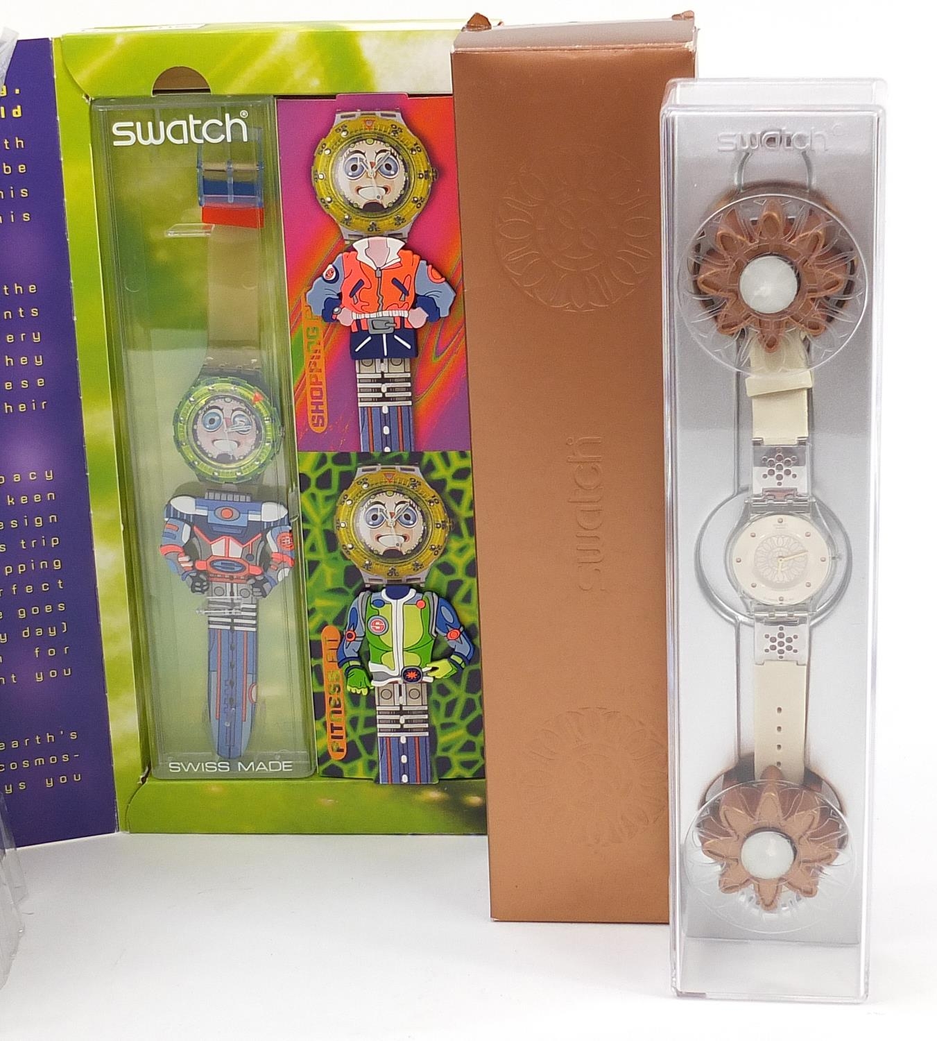 Swatch, four Swatch Collector's Club wristwatch sets including Cocktail Shaker, Be There At and - Image 3 of 3