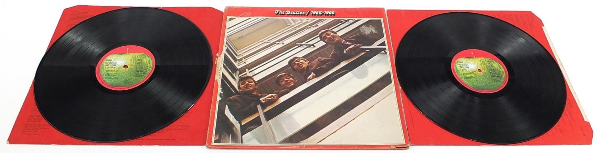 Nine The Beatles 1962-1966 vinyl LP records including Special Double Album set and red vinyl - Image 15 of 20