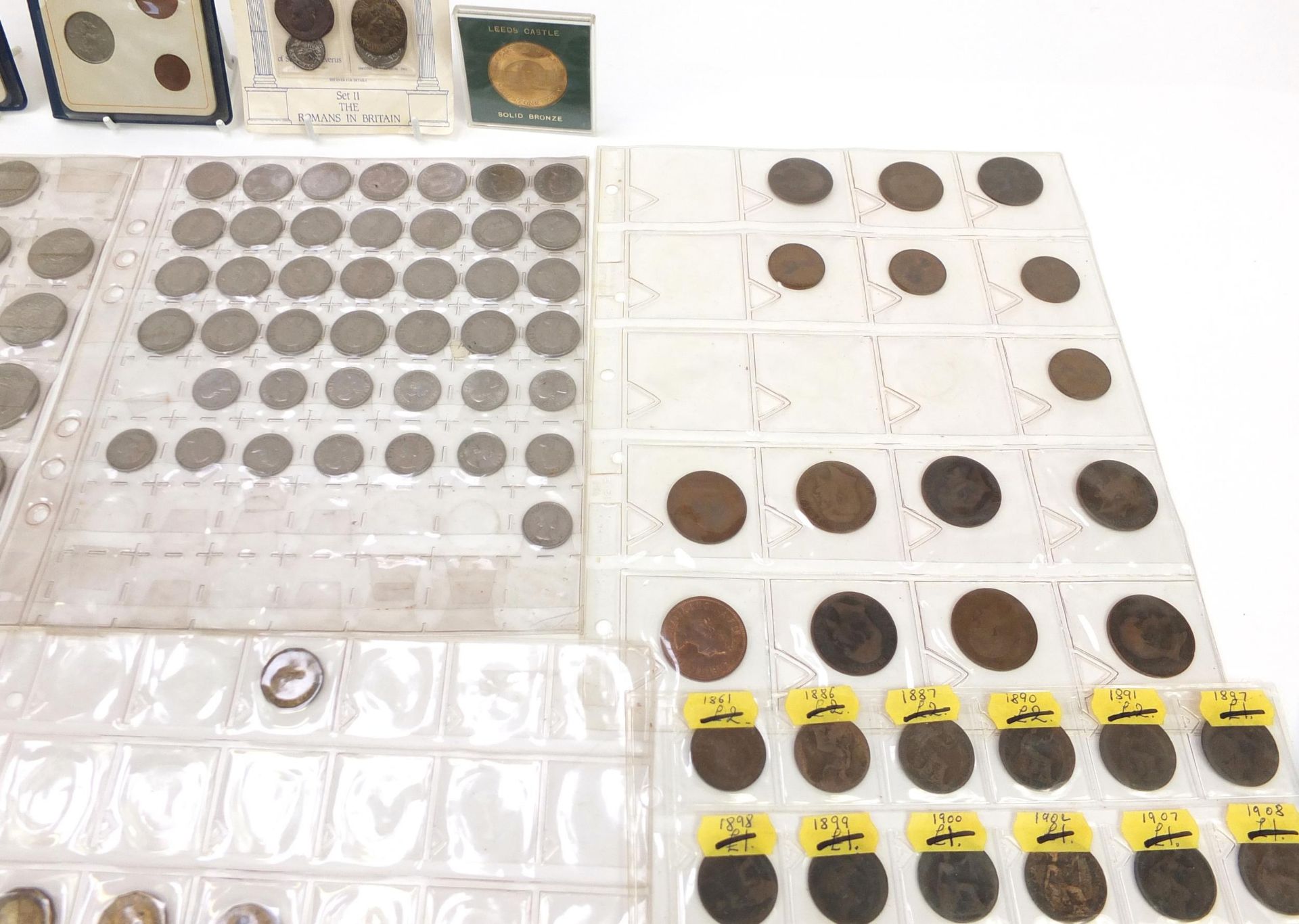 Antique and later British and world coinage including pennies and half crowns - Image 13 of 17