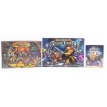 Board games comprising Warhammer Silver Tower, Dungeons & Dragons and The Settlers